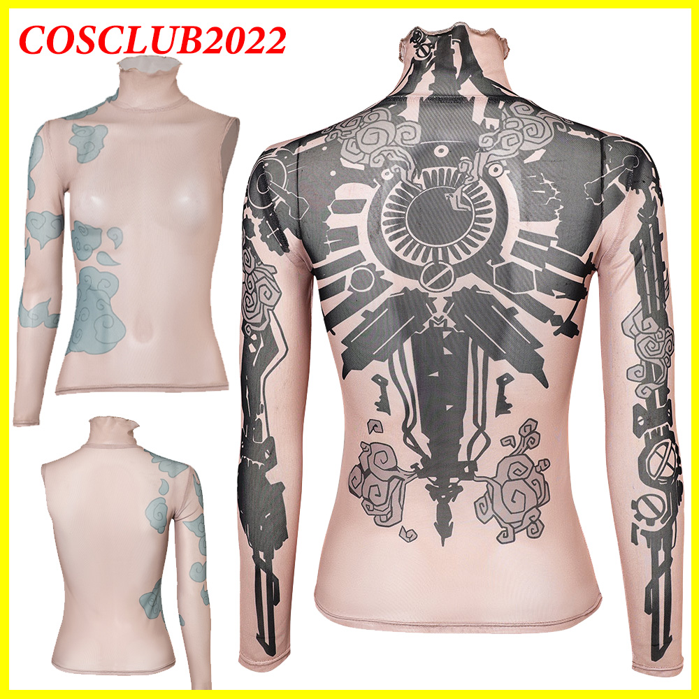 Summer Clothing Europe - Women Arcane Jinx Cosplay Shirt Tattoo
