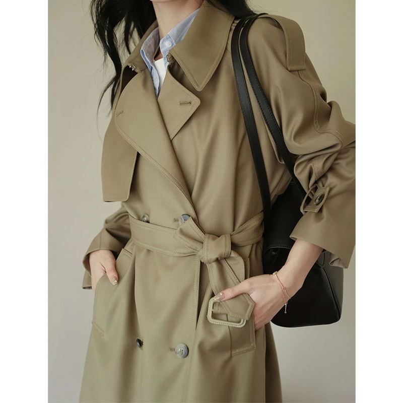 Summer Clothing For Women Over 50 - 2025 Autumn Women's Trench Coat Clothing