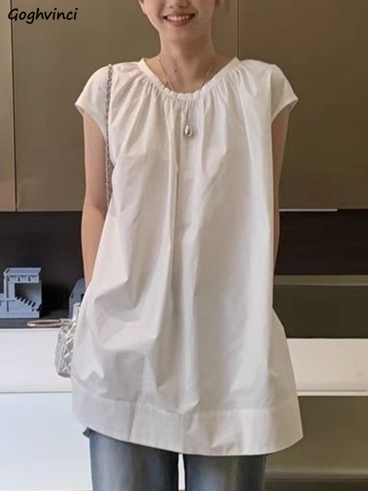 Summer Linen Clothing For Women - Sleeveless Blouses Women Vintage Solid Streetwear