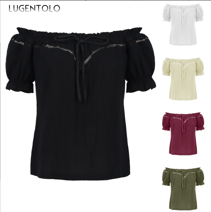 Summer Renaissance Clothing - Women Retro Shirt Dark Renaissance Blouse