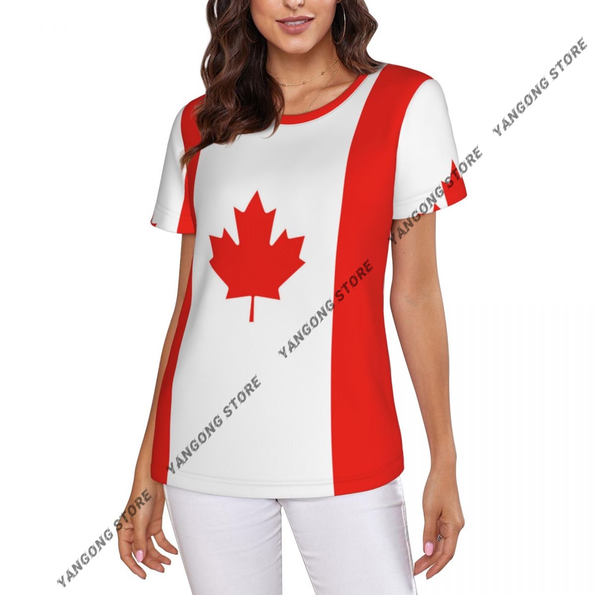 Summer Clothing Women Canada - Women's T-shirt Canada Canadian Flag Tshirt