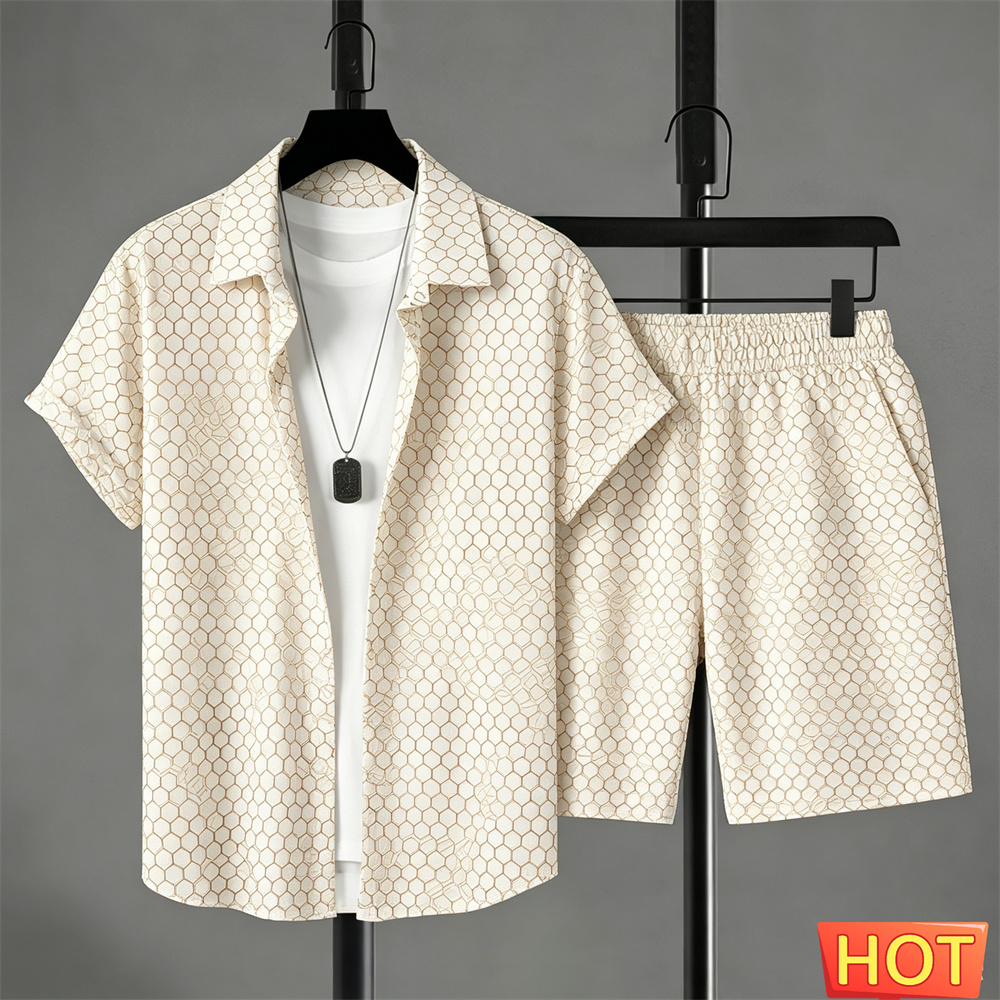Summer Clothing Essentials - Summer Outfits Man Shirt Set Gradient