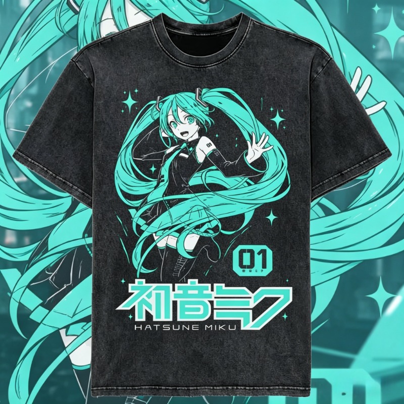 Japanese Summer Clothing Men - 2026 Summer Japanese Anime Hatsune Miku