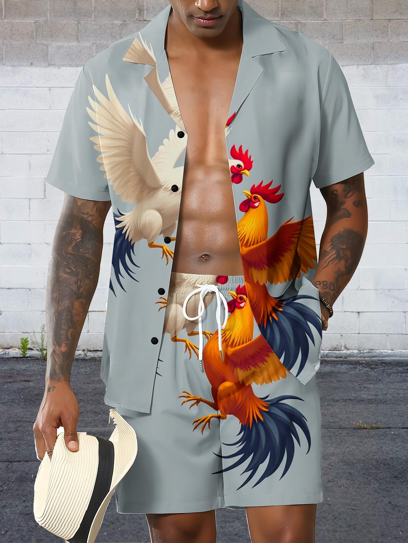 Summer Clothing Drip - Men's Shirt Sets 2026 Spring/Summer 3D