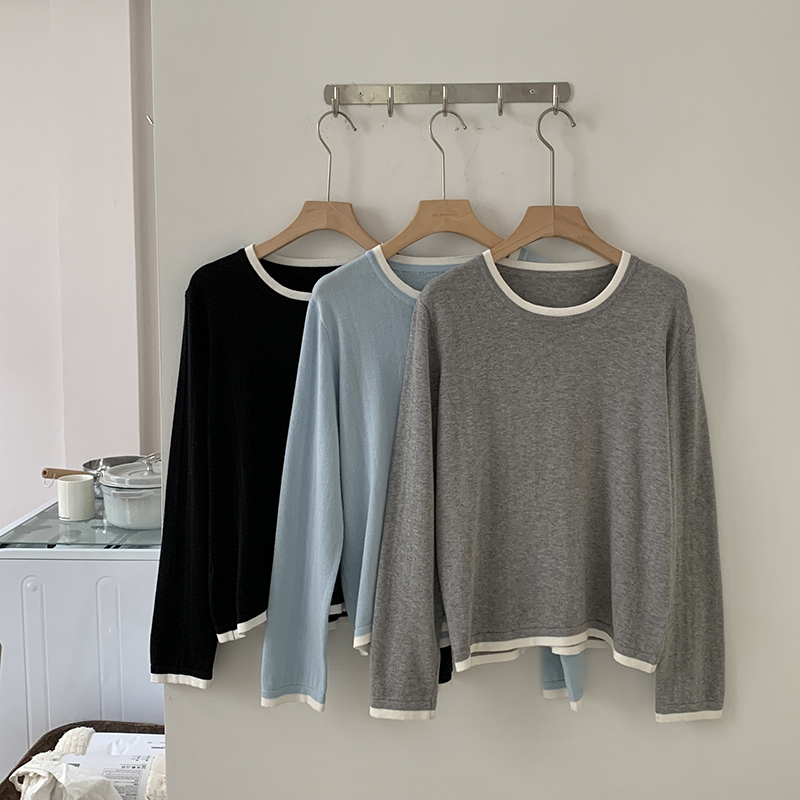 Summer Clothing Essentials - 100% Cotton Women O-neck Color Blocking