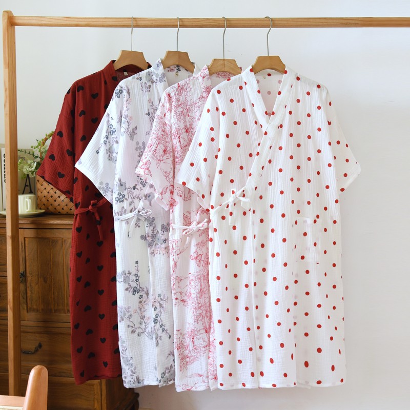 Summer House Clothing - Spring Summer Women Robe Ladies 100%