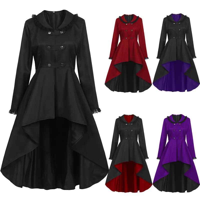 Summer Renaissance Clothing - Women Renaissance Trench Tailcoat Bandage Dress