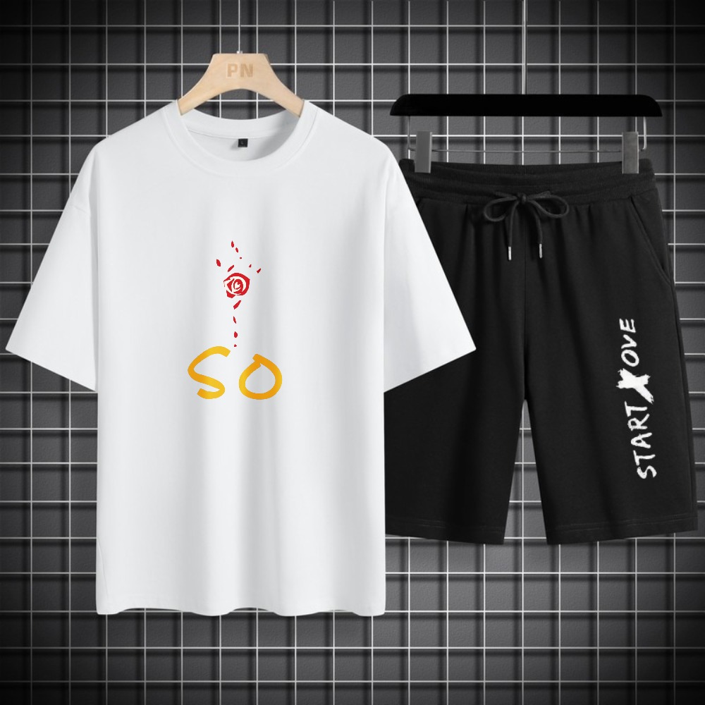 Summer Clothing Drip - 1pcs Men's t-shirt Sets 2026 Spring/Summer