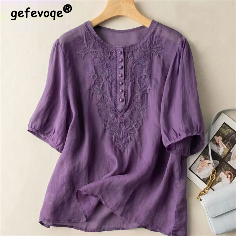 Summer Linen Clothing For Women - Women Clothing 2024Summer Vintage Ethnic Style
