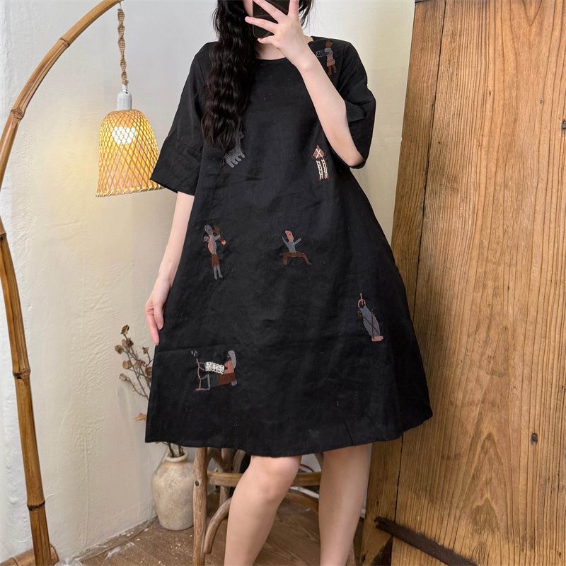 Summer Linen Clothing For Women - Plus Size Women's Summer Casual Retro