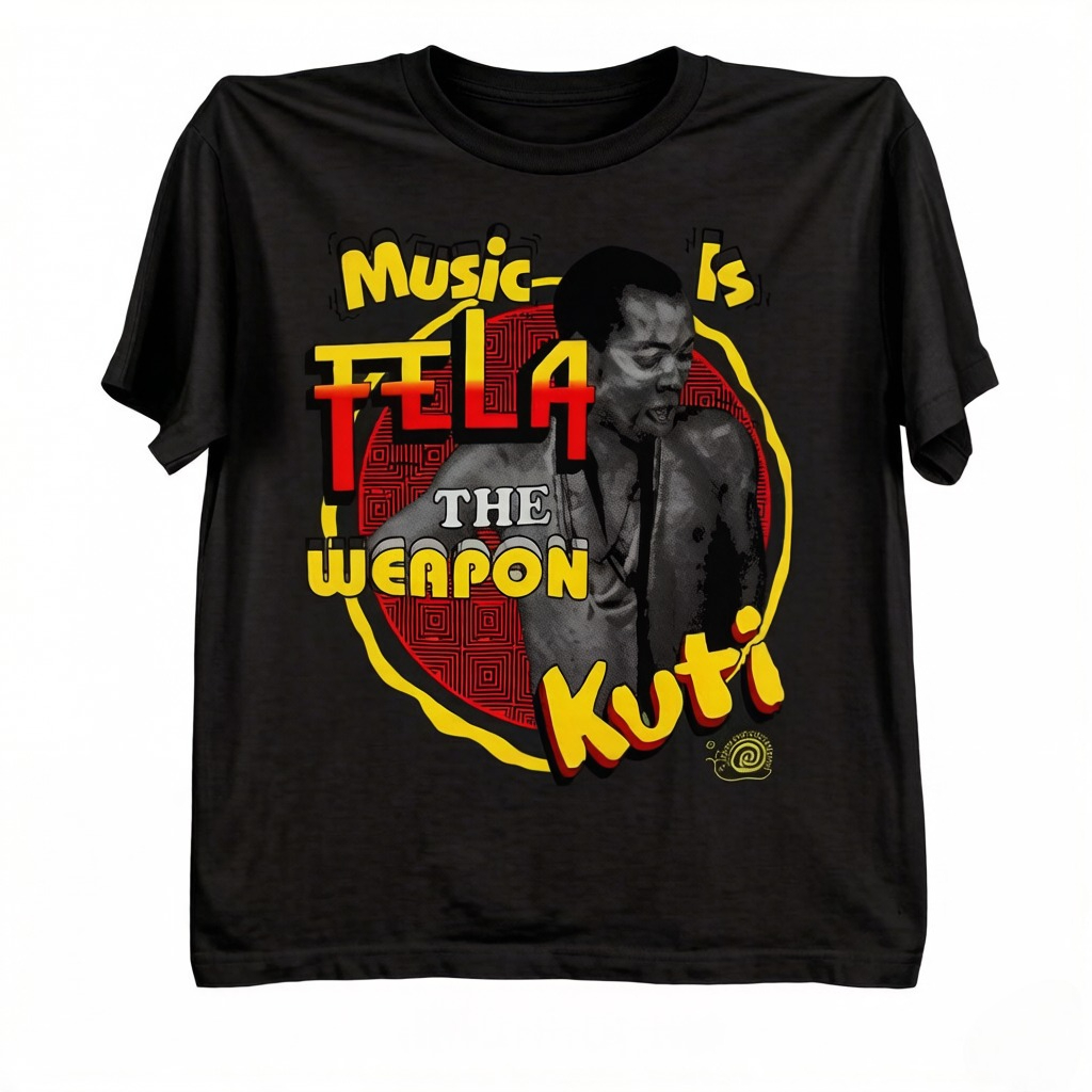 Summer Clothing Drip - Fela Kuti WHITE T Shirt Short