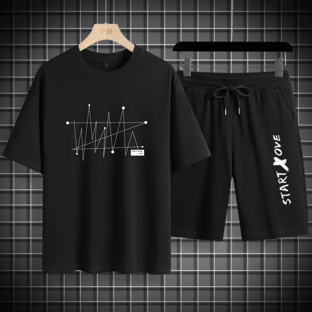 Summer Clothing Drip - 1pcs Men's t-shirt Sets 2026 Spring/Summer