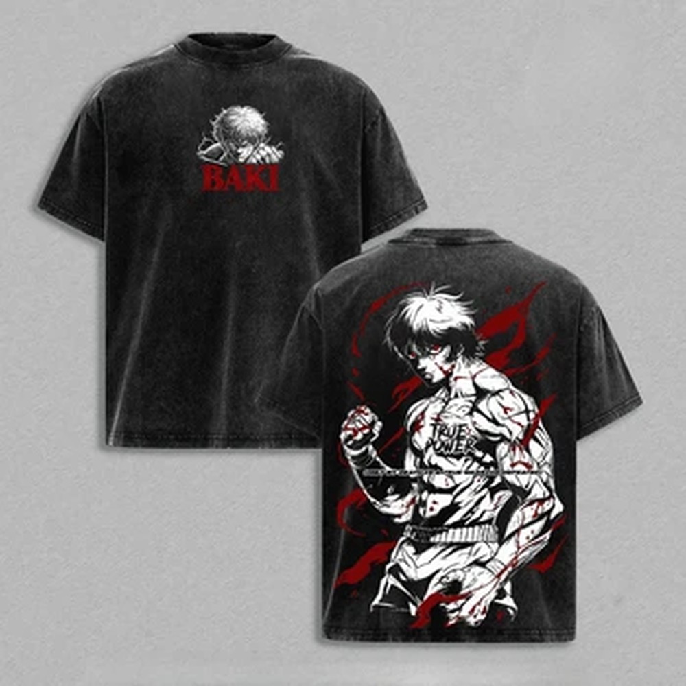 Japanese Summer Clothing Men - Japanese Anime Baki T-shirt Gothic Vintage