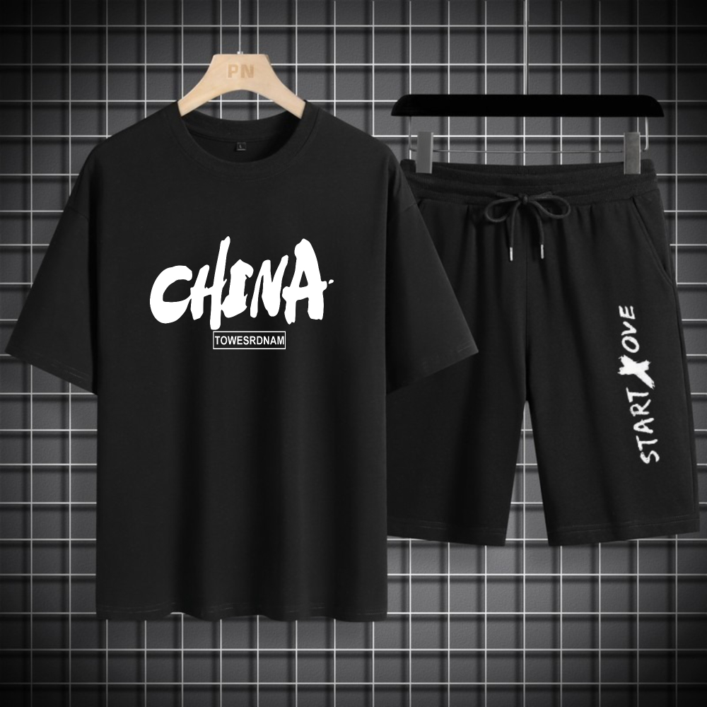 Summer Clothing Drip - 1pcs Men's t-shirt Sets 2026 Spring/Summer