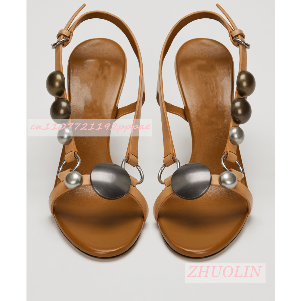 Women Metal Disc Decor Slingba - Summer Clothing Sale recension och pris