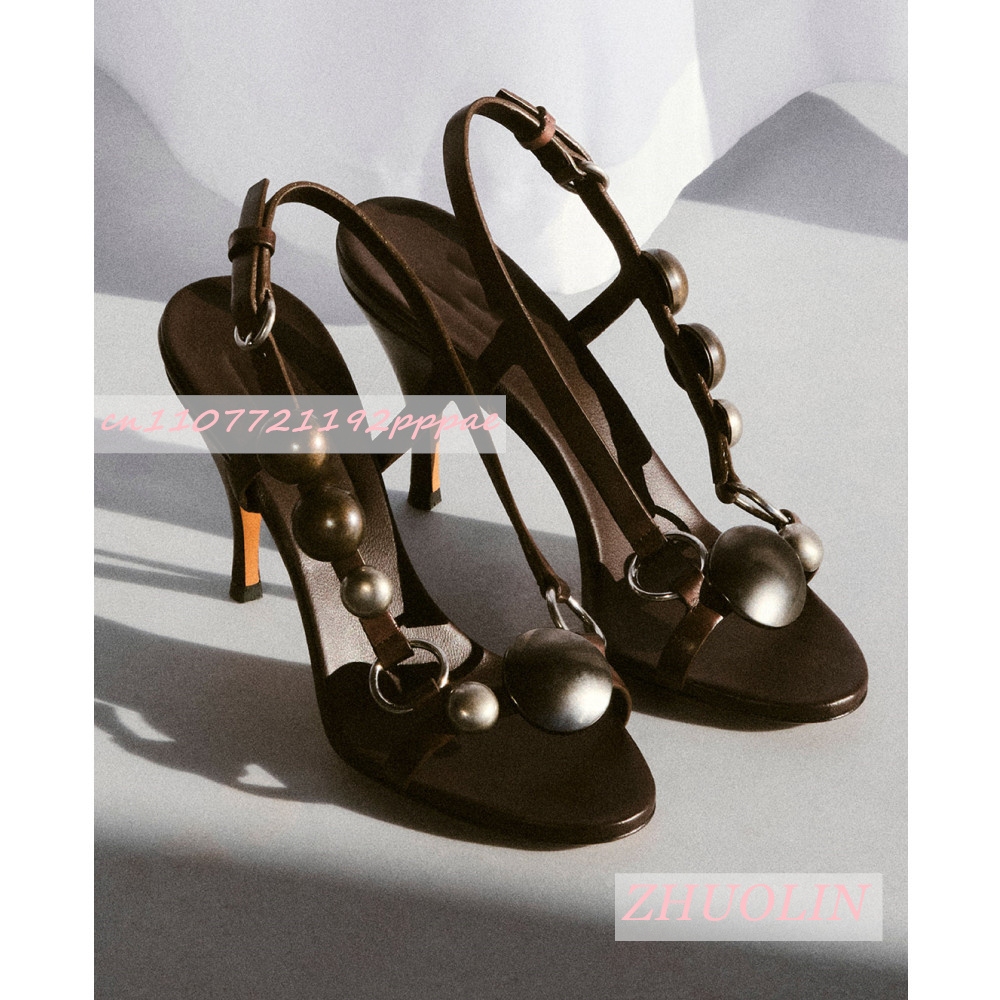 Women Metal Disc Decor Slingba - Summer Clothing Sale recension och pris