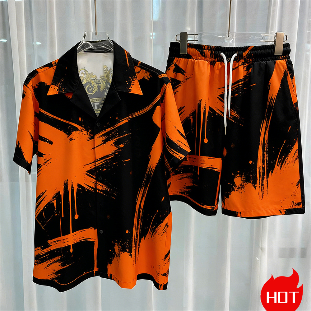 Digital printed men's set fash - Summer Clothing Essentials recension och pris