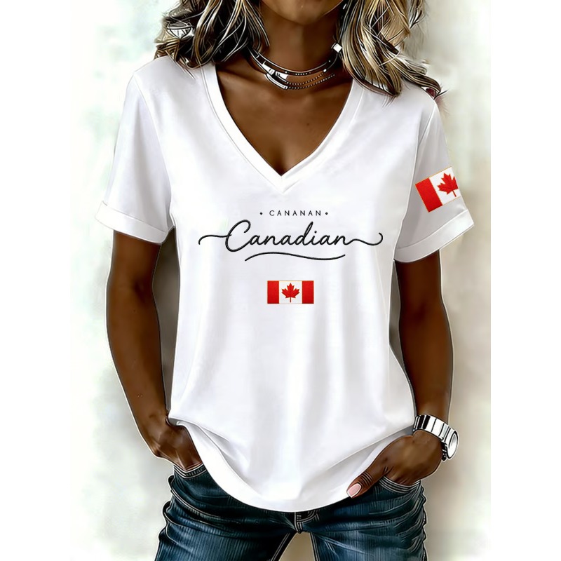 Canada National Flag Print Wom - Summer Clothing Women Canada recension och pris