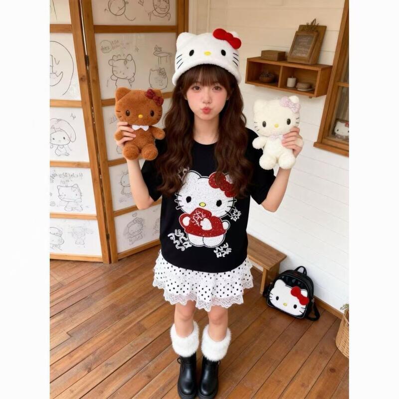Cute Short-Sleeved Hello Kitty - Summer Clothing Essentials recension och pris