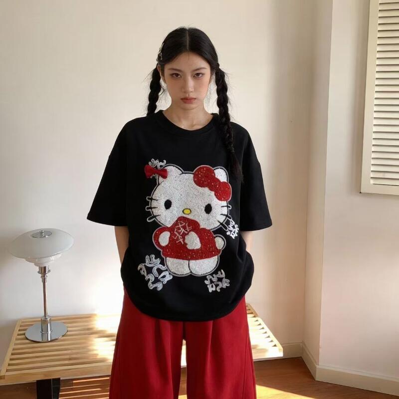 Cute Short-Sleeved Hello Kitty - Summer Clothing Essentials recension och pris