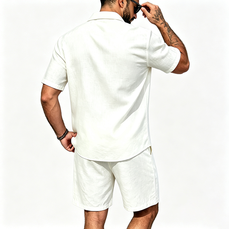 Men Linen Two Piece Outfit Sho - Summer Clothing Essentials recension och pris