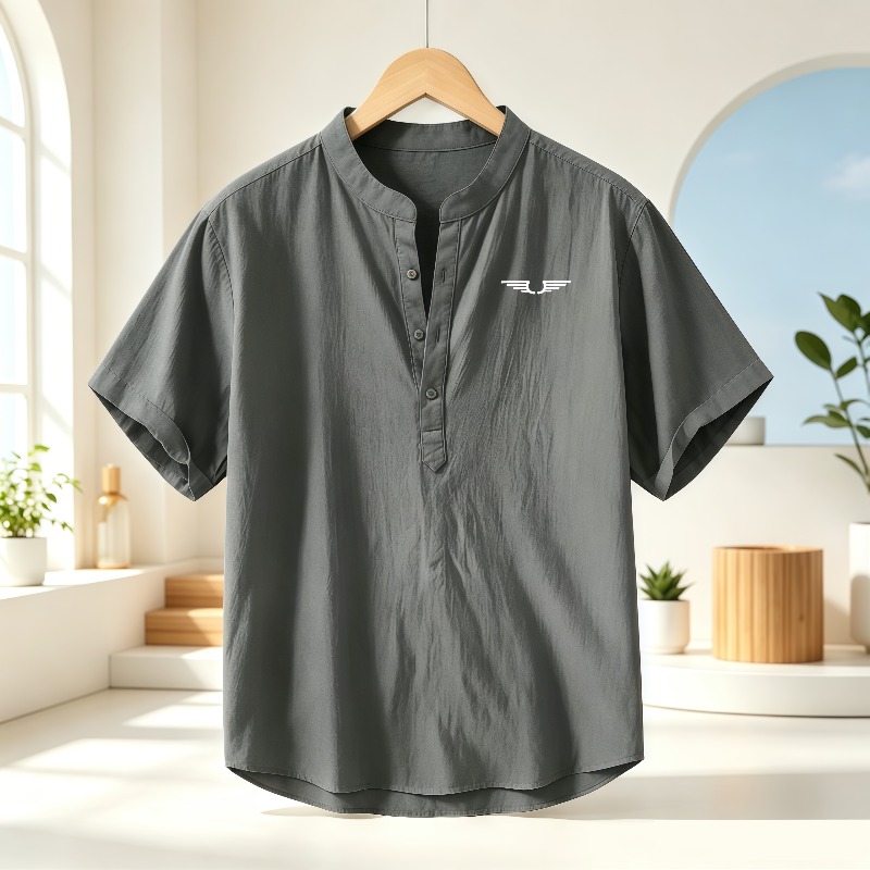 Men's cotton and linen Henley  - Summer Clothing Essentials recension och pris