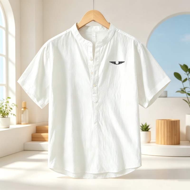 Men's cotton and linen Henley  - Summer Clothing Essentials recension och pris