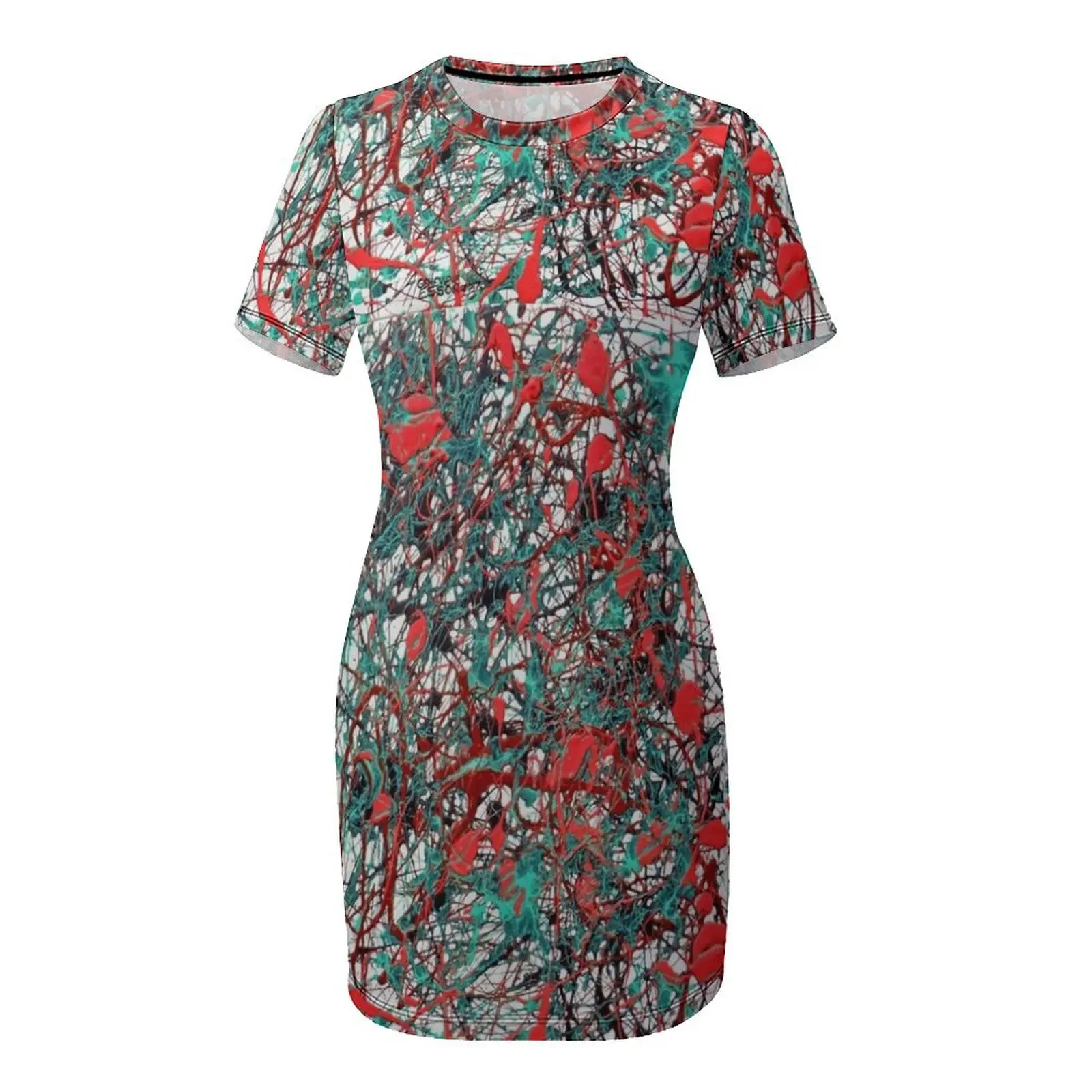 Orange Turquoise Drip Abstract - Summer Clothing Drip recension och pris