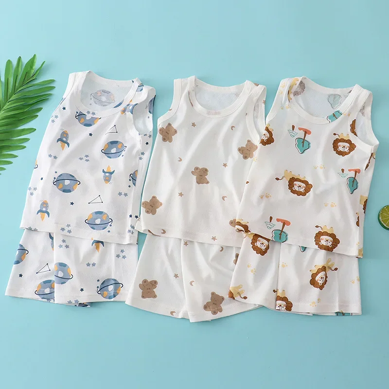 Kids Bamboo Cotton Vest Suit S - Summer Clothing Newborn recension och pris