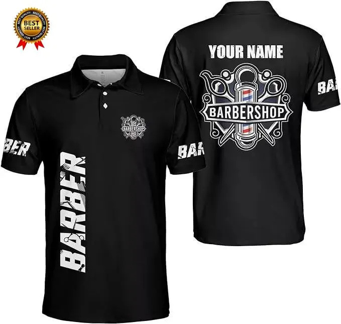 2025 Barber Short Sleeve Polo  - Summer Clothing Name recension och pris