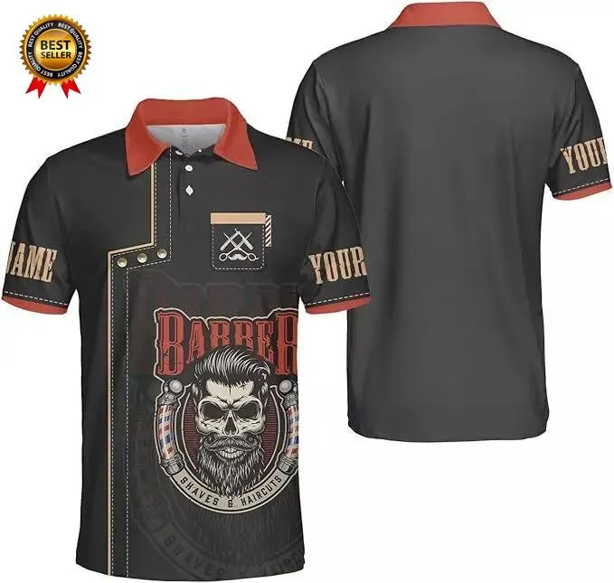 2025 Barber Short Sleeve Polo  - Summer Clothing Name recension och pris