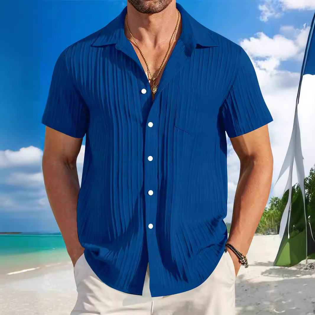 Men's Beach Short-Sleeved Shir - Summer Clothing Resort recension och pris