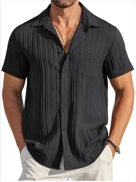 Men's Beach Short-Sleeved Shir - Summer Clothing Resort recension och pris