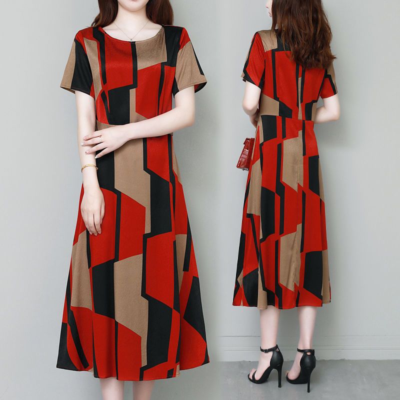 Office Lady Geometric Vintage  - Summer Clothing For 60 Year Old Woman recension och pris