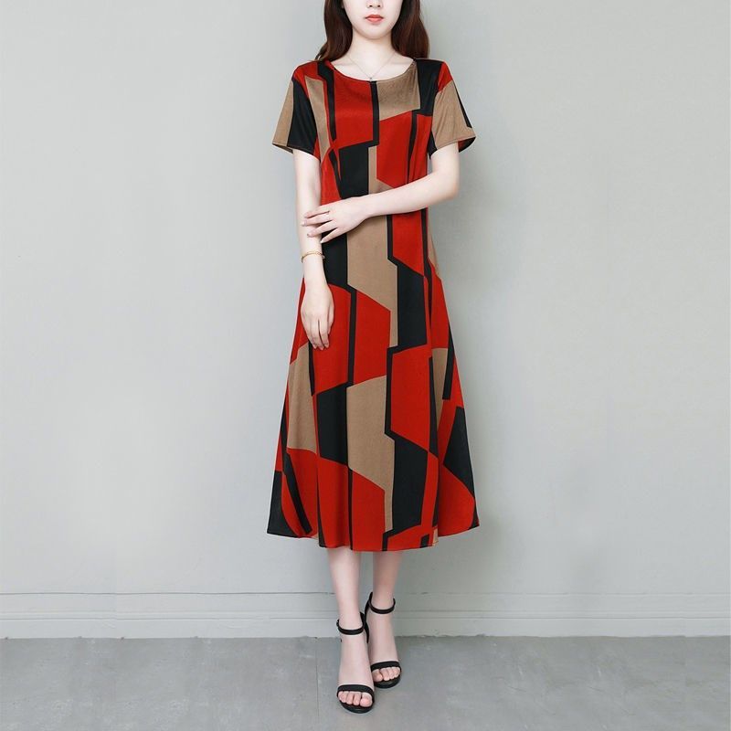 Office Lady Geometric Vintage  - Summer Clothing For 60 Year Old Woman recension och pris