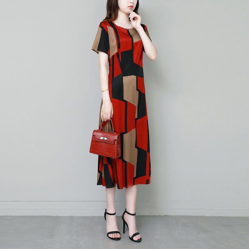 Office Lady Geometric Vintage  - Summer Clothing For 60 Year Old Woman recension och pris