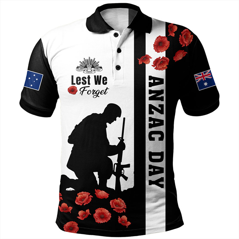 Lest We Forget Anzac Day Polo  - Summer Golf Clothing recension och pris