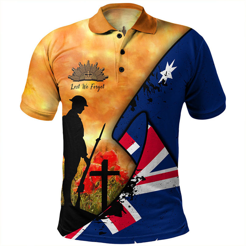 Lest We Forget Anzac Day Polo  - Summer Golf Clothing recension och pris