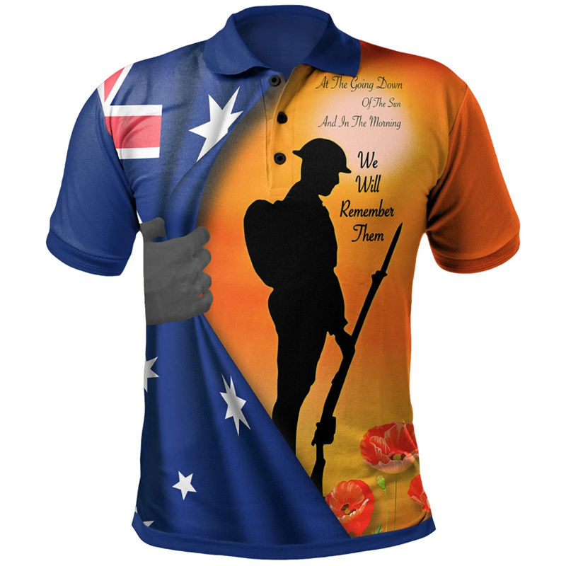 Lest We Forget Anzac Day Polo  - Summer Golf Clothing recension och pris