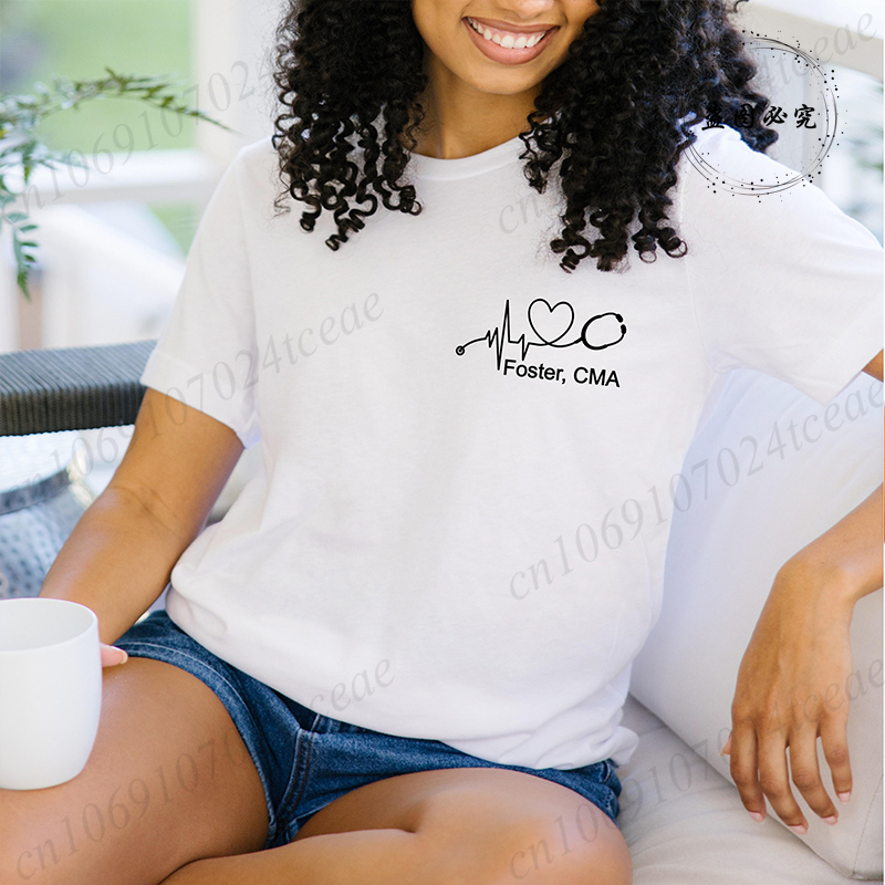Custom Name Nurse Shirt Stetho - Summer Clothing Name recension och pris