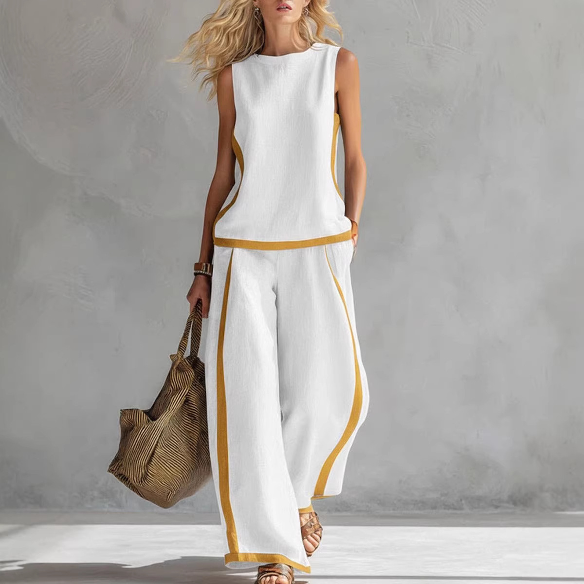 Women Linen 2 Piece Sets Color - Summer Linen Clothing For Women recension och pris