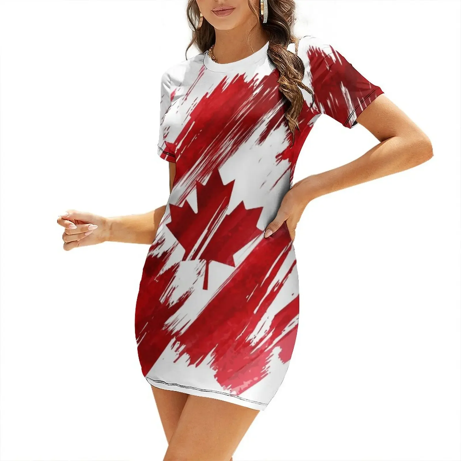 Canada Short-Sleeved Dress ele - Summer Clothing Women Canada recension och pris