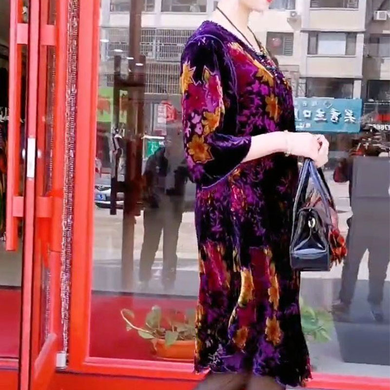 Vintage Broken Flowers Midi Dr - Summer Clothing For 60 Year Old Woman recension och pris