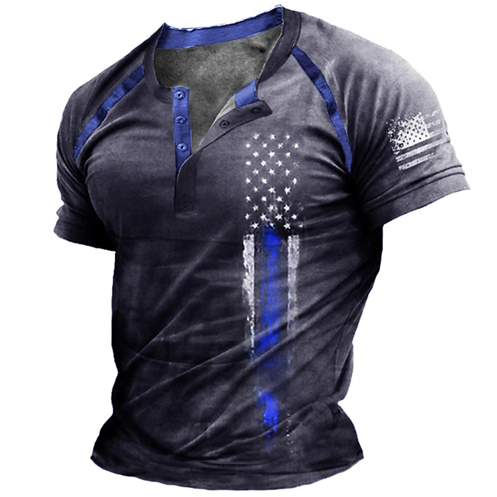 Funny 3D American Flag Print M - Summer Clothing Line recension och pris