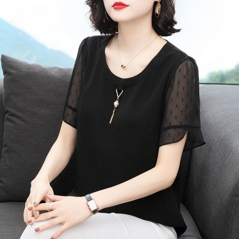 Casual Solid Color All-match S - Summer Clothing For 60 Year Old Woman recension och pris