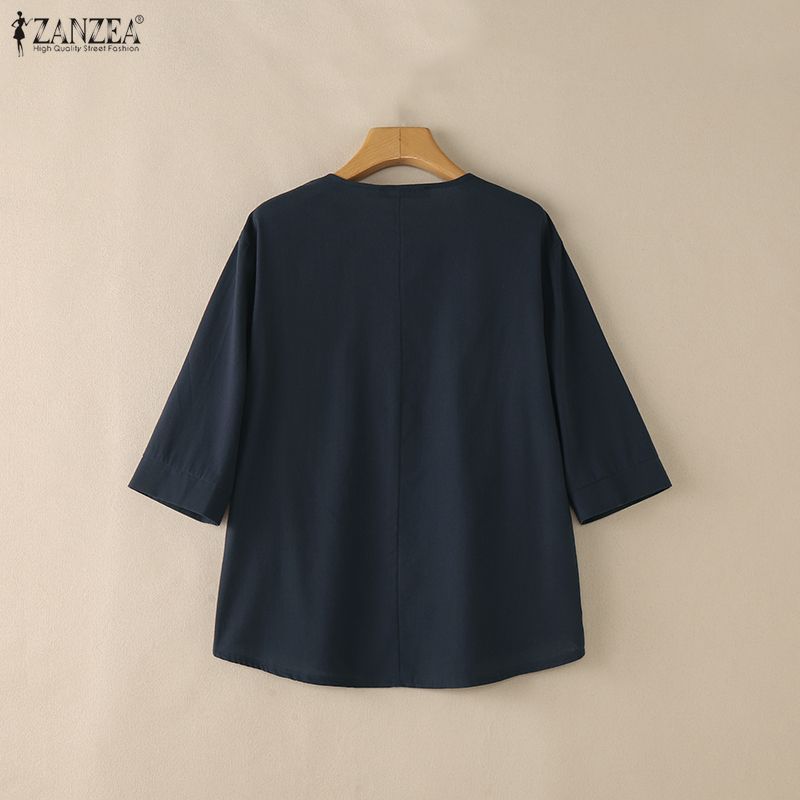 Woman Casual Cotton Linen Blou - Summer Linen Clothing For Women recension och pris