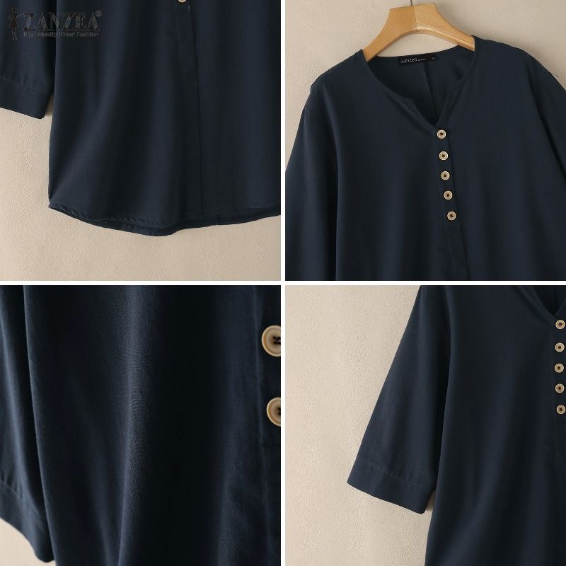 Woman Casual Cotton Linen Blou - Summer Linen Clothing For Women recension och pris