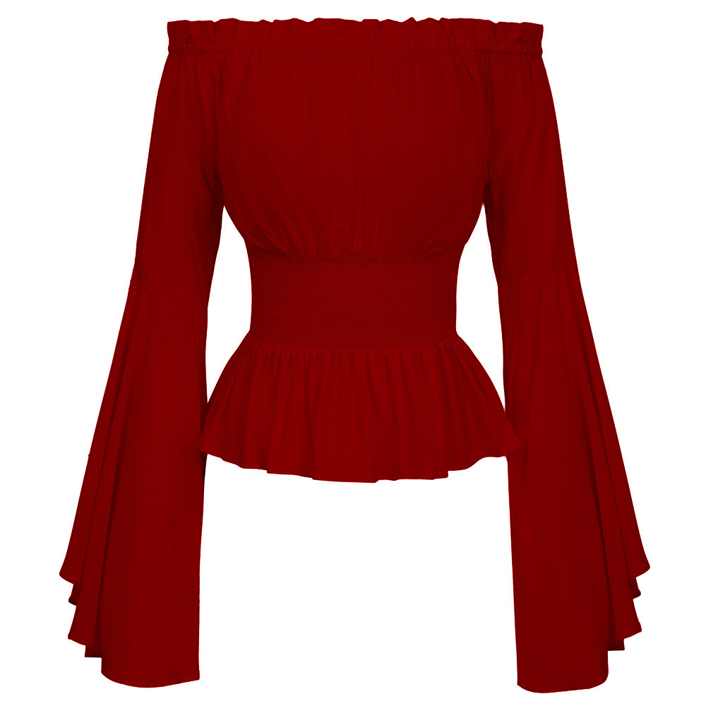Goth Slim Shirt Flared Long Sl - Summer Renaissance Clothing recension och pris