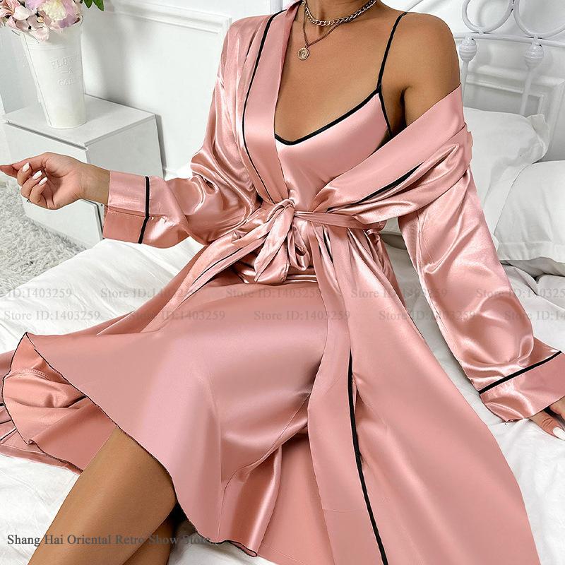 Sexy Long Twinset Robe Set Che - Summer House Clothing recension och pris