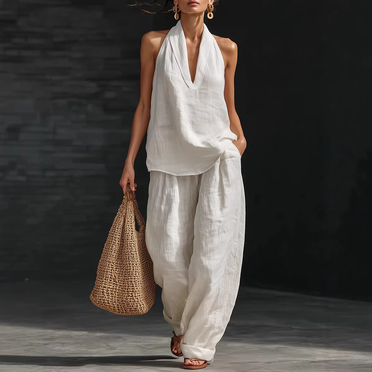 Summer Retro Solid Cotton Line - Summer Linen Clothing For Women recension och pris